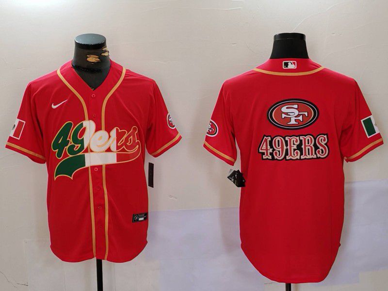 Men San Francisco 49ers Blank Red Second generation Mexican Joint Name 2024 Nike Limited NFL Jersey style 7->san francisco 49ers->NFL Jersey